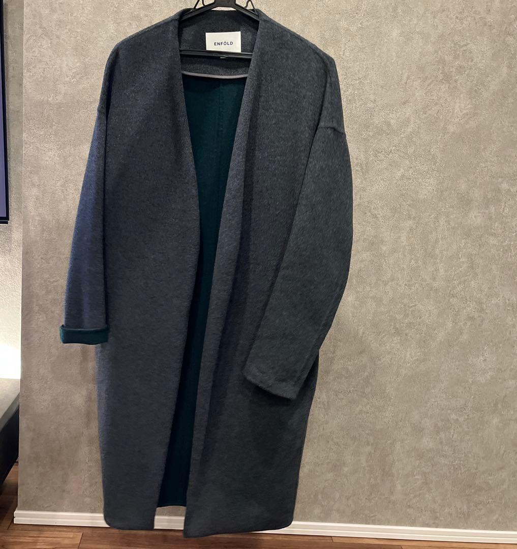 エンフォルドENFOLDウールリバーコート チェスターコート 38