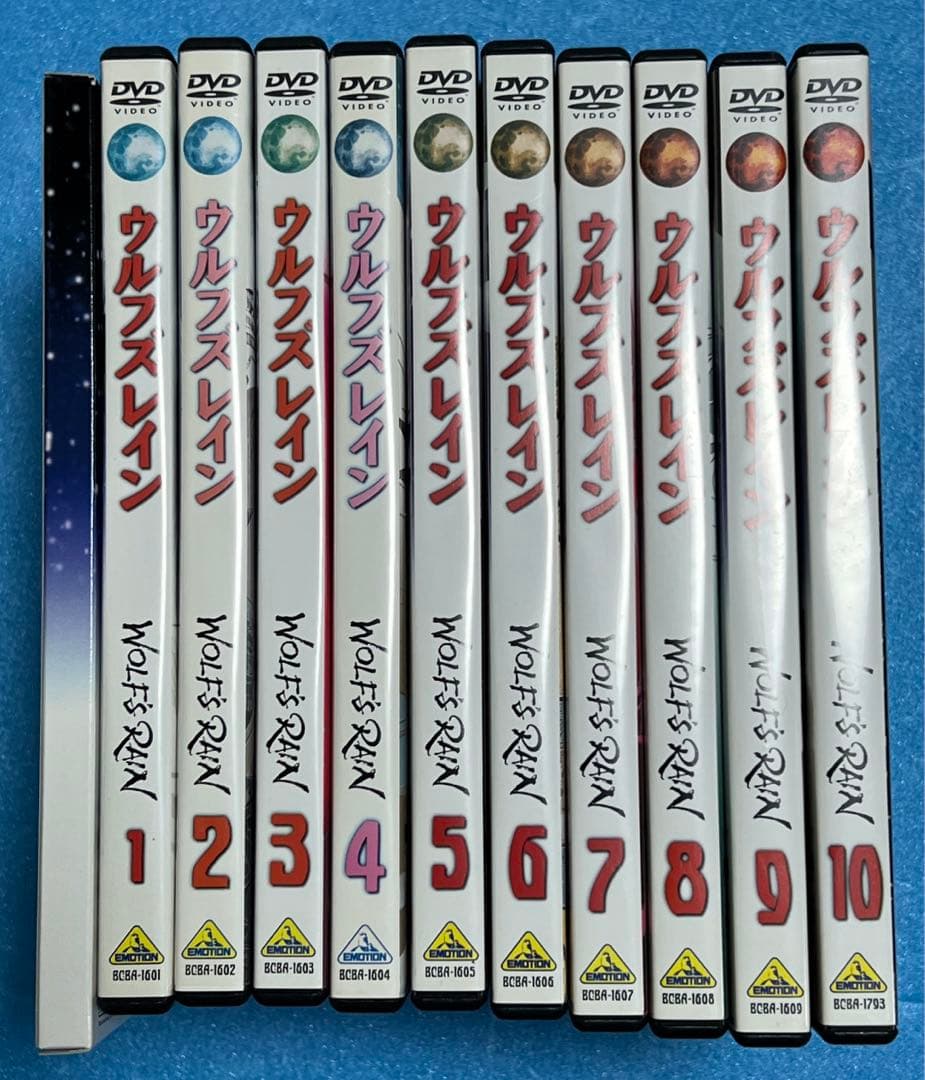 WOLFS・RAIN ウルフズレイン　DVD全巻＋生産特典ポスター＋猫スタンプ付