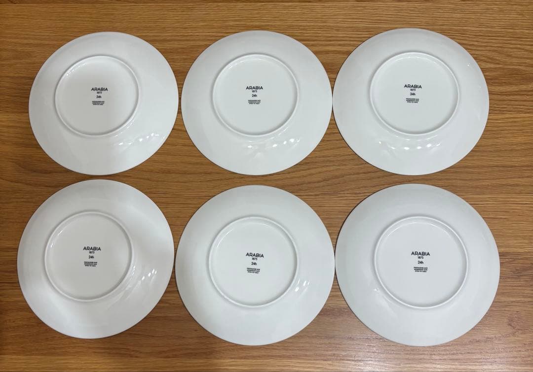 新品同様★6枚セット★アラビア★24h Avec★アベックプレート★20cm