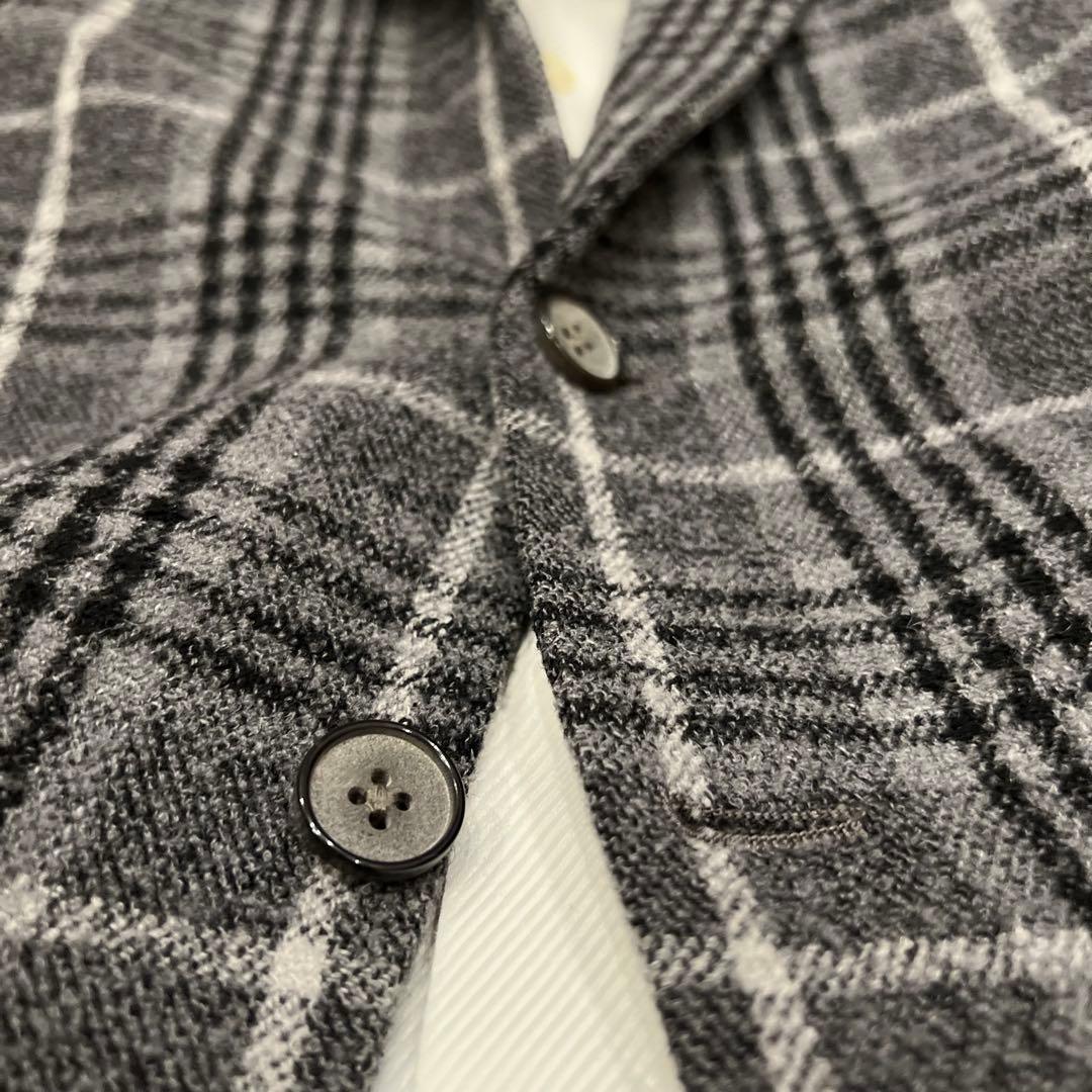 EDIFICE セットアップ パイル地 グレーチェック 165㌢-170㌢+5㌢