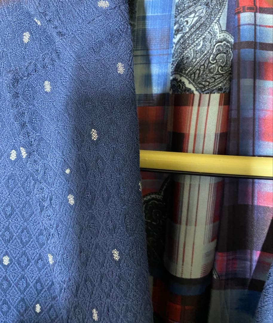 ETRO ネイビー ジャケット 48 光沢有 裏地シルク100%