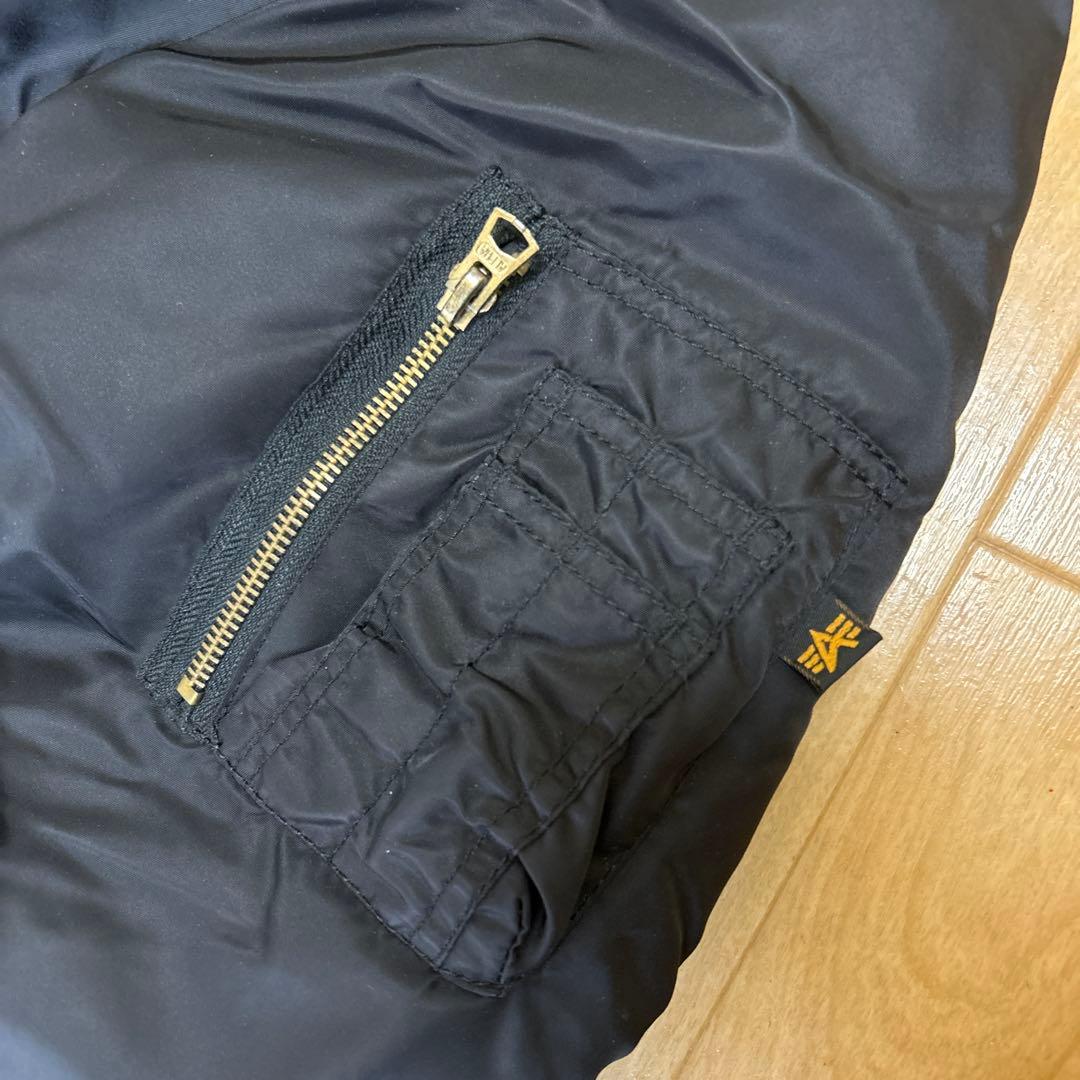 アルファインダストリーズ MA-1 ジャケット ブルゾン リバーシ ブラック