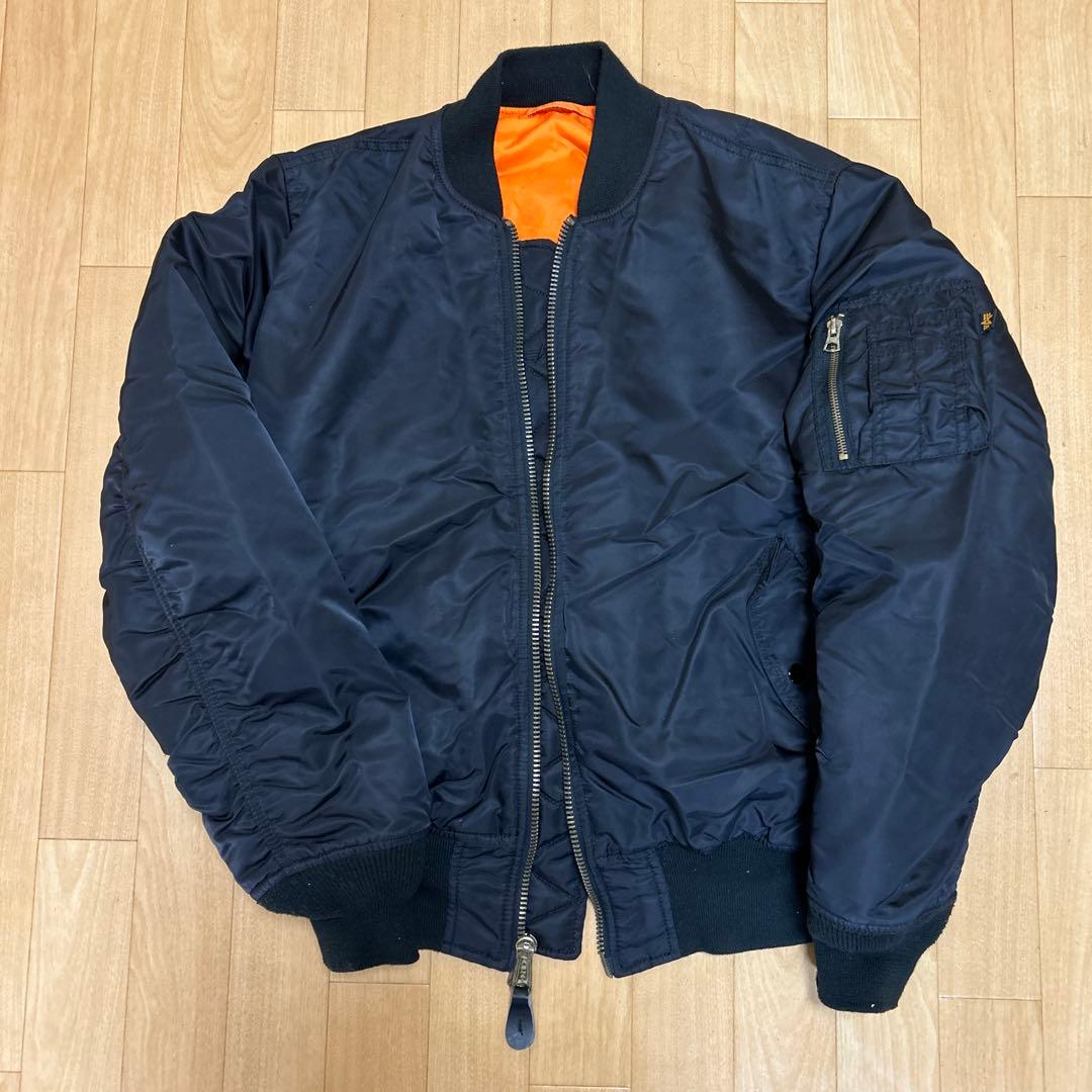 アルファインダストリーズ MA-1 ジャケット ブルゾン リバーシ ブラック