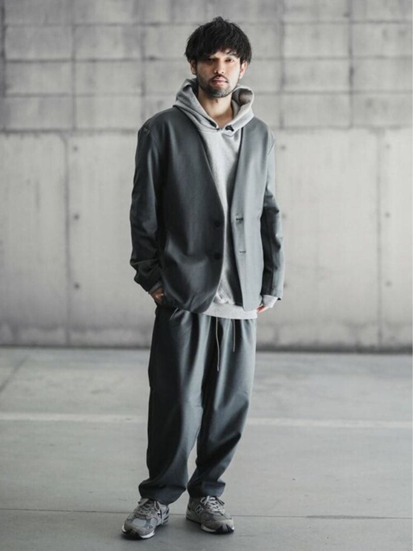 アタッチメント　カラーレスカーディガン　ノーカラージャケットATTACHMENT