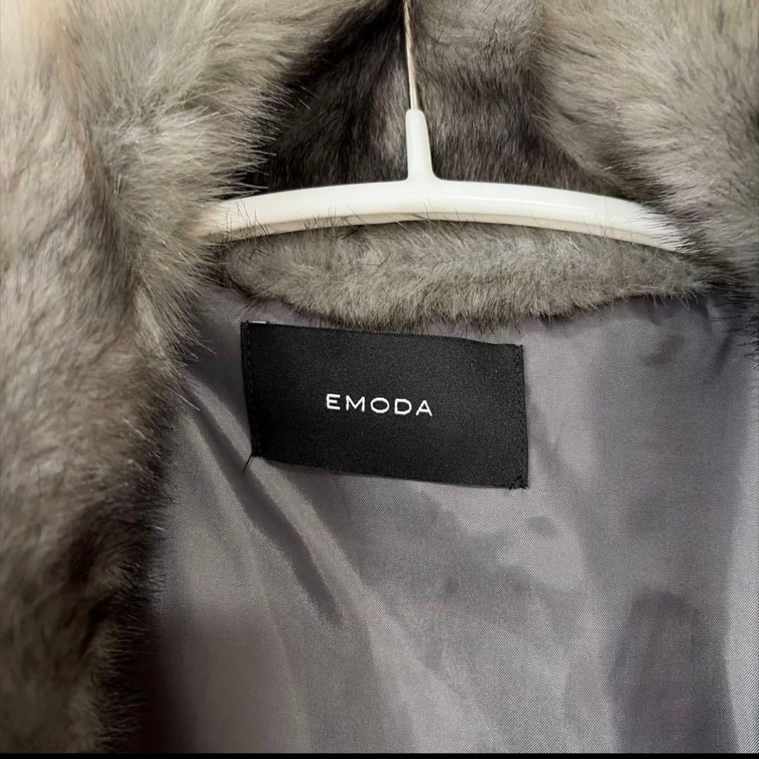 EMODA emoda エモダ　ミディフェイクファーコート　グレー