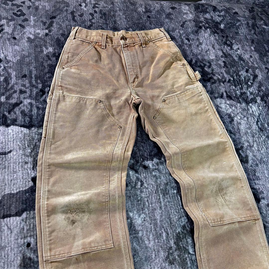 コメ欄セール！USA製 雰囲気系 Carhartt ダブルニー 実寸W35
