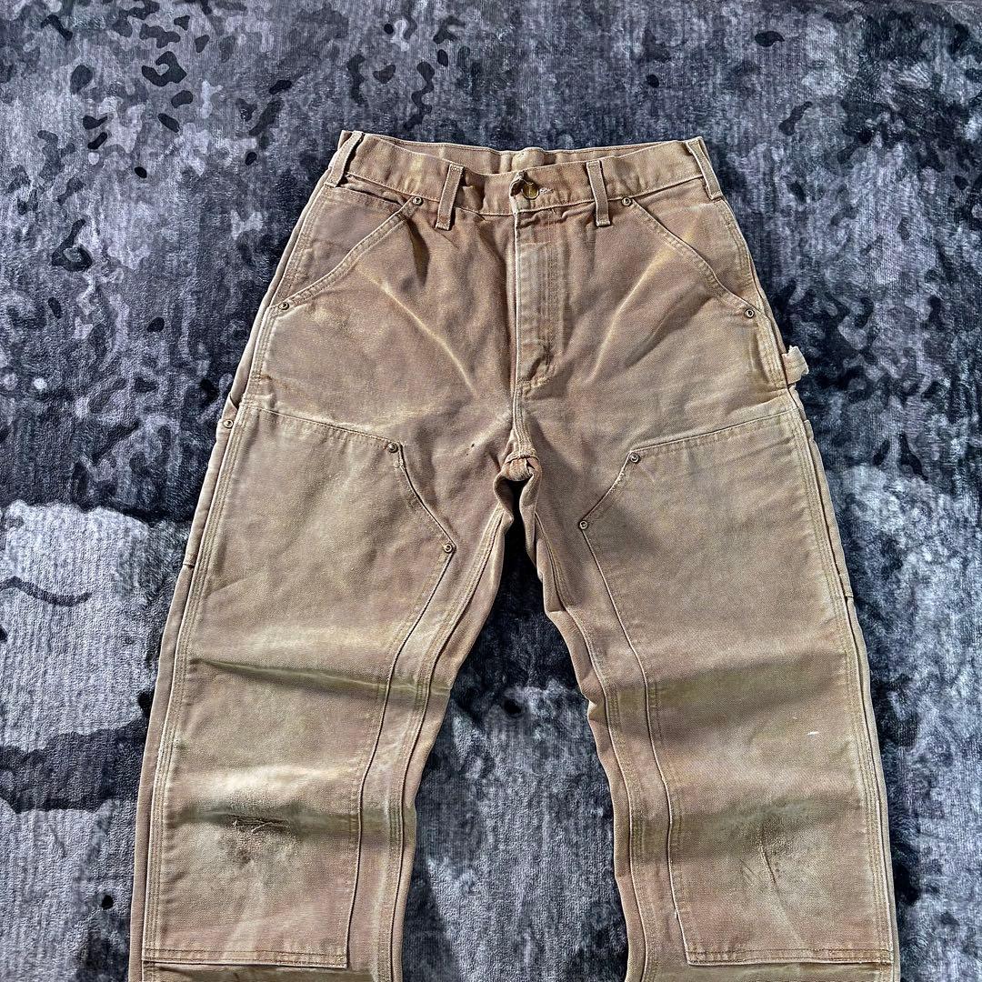 コメ欄セール！USA製 雰囲気系 Carhartt ダブルニー 実寸W35