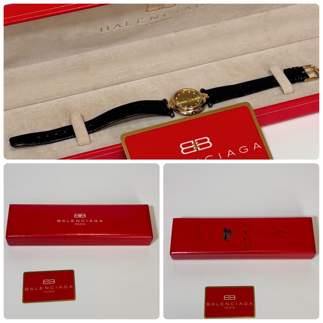 新品電池 バレンシアガ レディース腕時計 12P ダイヤ 18K GEP付属品.