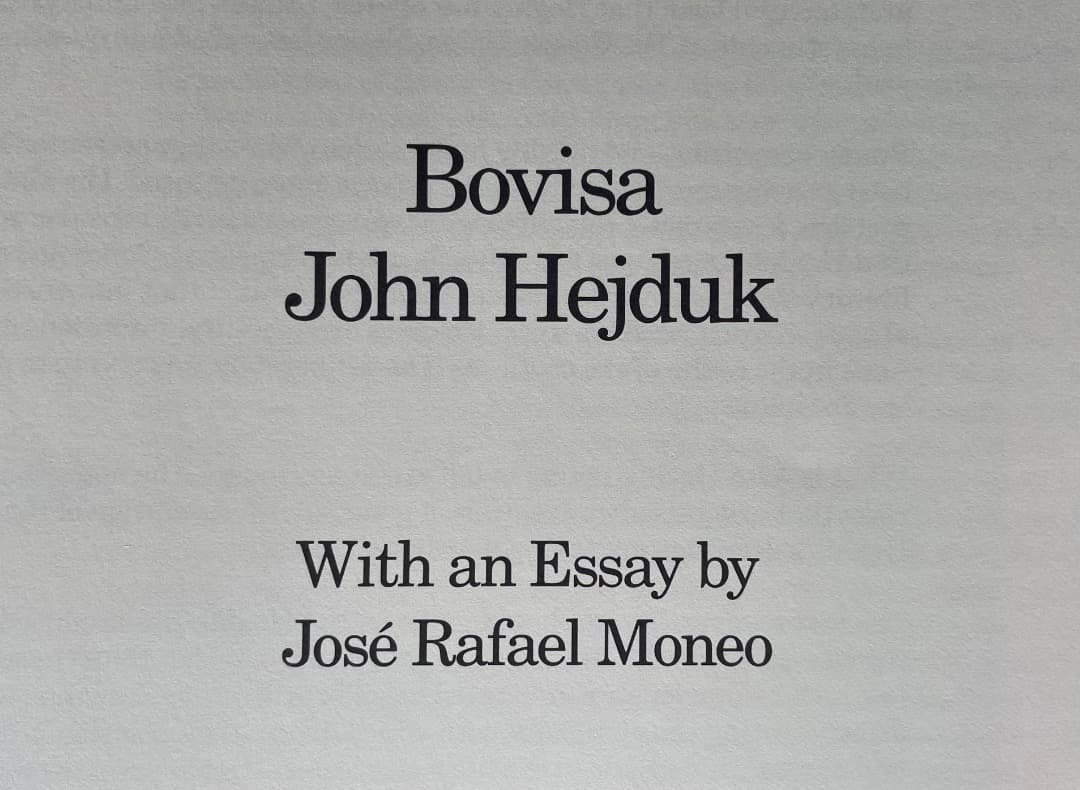 稀少本　John Hejduk ジョン・ヘイダック BOVISA