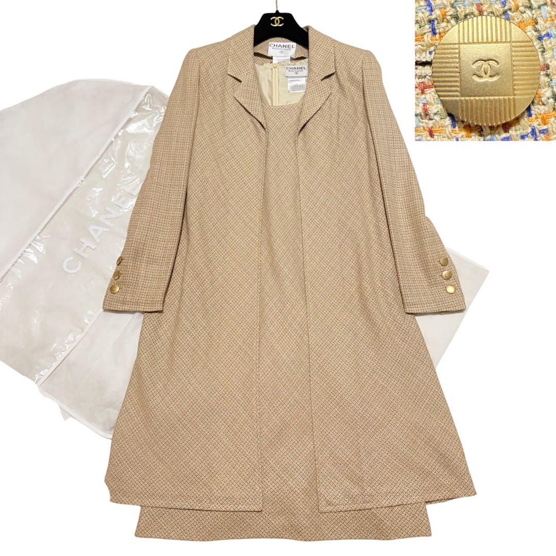 ✨️美品✨️ シャネル コート ワンピース セット ツイード ココマーク シルク
