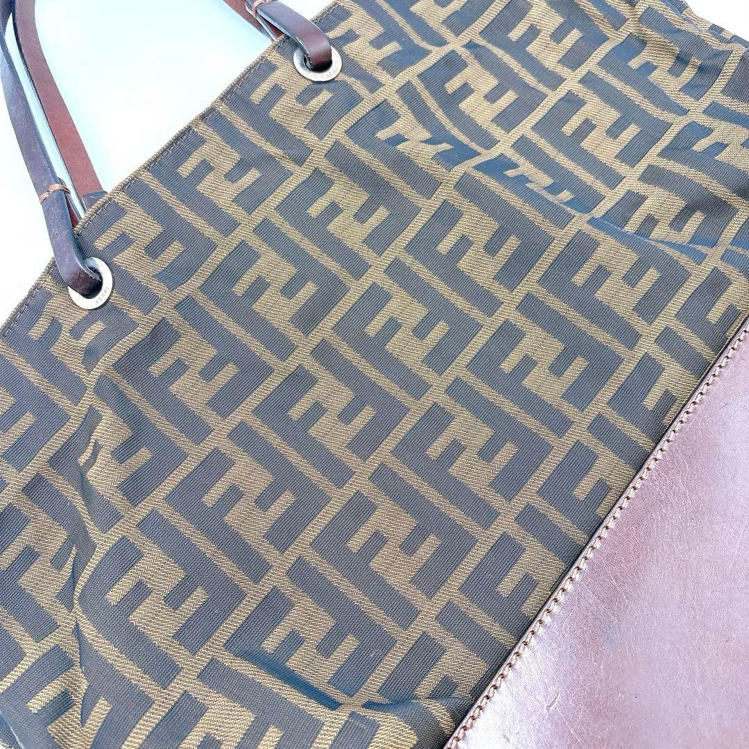 美品 FENDI フェンディ ヴィンテージ ズッカ柄 トートバッグ ミニトート