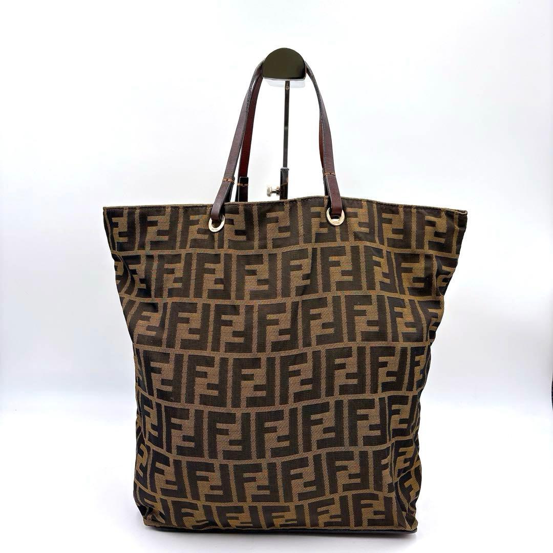 美品 FENDI フェンディ ヴィンテージ ズッカ柄 トートバッグ ミニトート