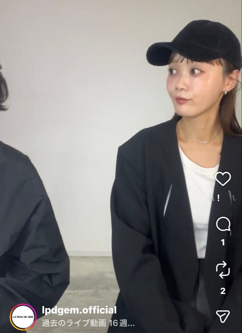 ジャケット・アウター LA PEAU DE GEM no collar hole jacket