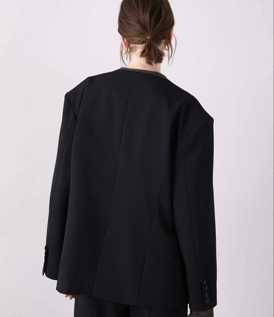 ジャケット・アウター LA PEAU DE GEM no collar hole jacket