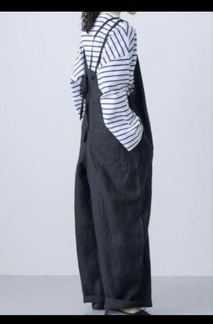 kagure かぐれ リネンサロペット ブラック