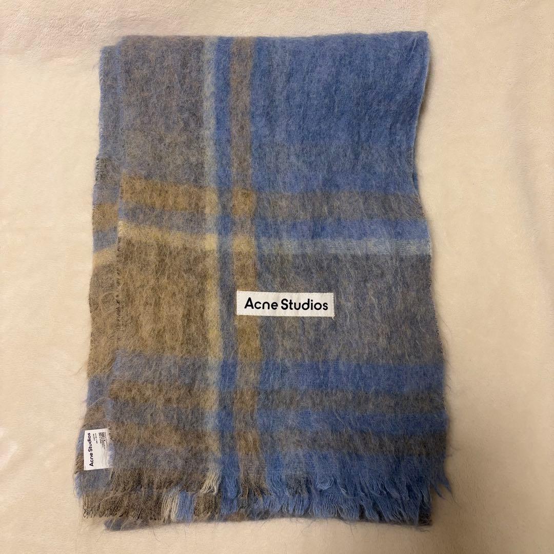 最終値下げ Acne Studios チェック柄マフラー 200 x 32 cm
