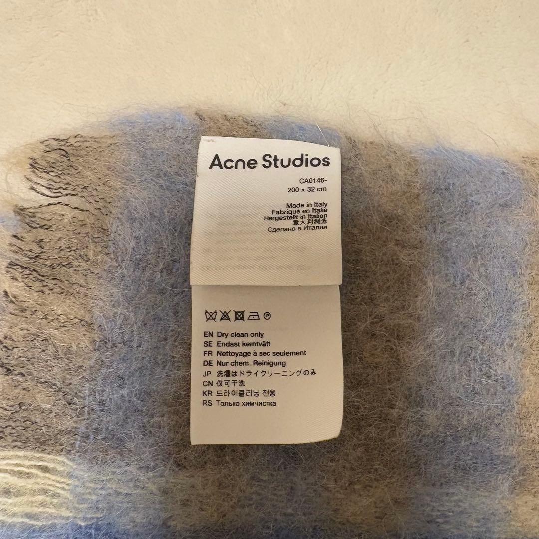 最終値下げ Acne Studios チェック柄マフラー 200 x 32 cm