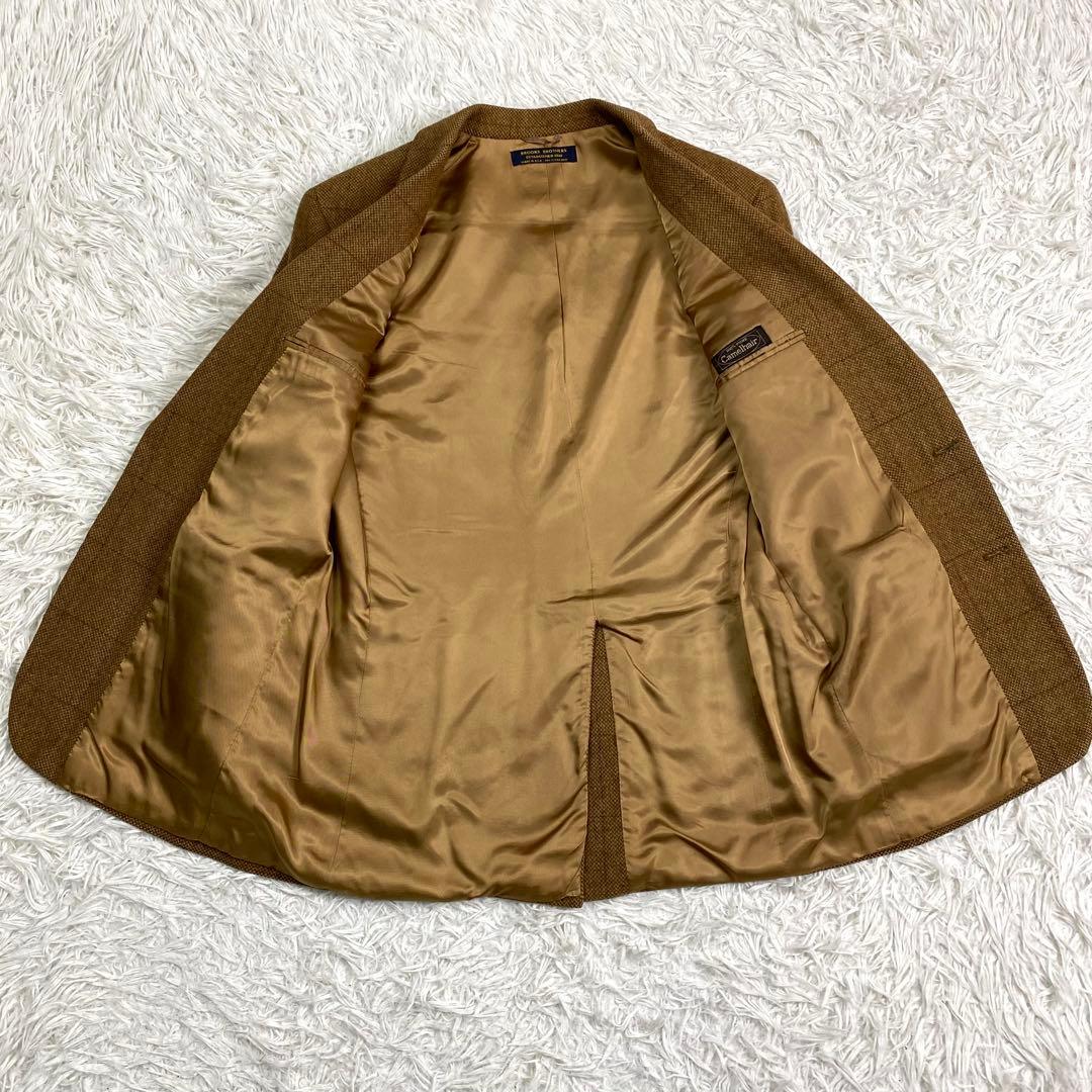 キャメル100%✨USA製ブルックスブラザーズヴィンテージツイードジャケットXL