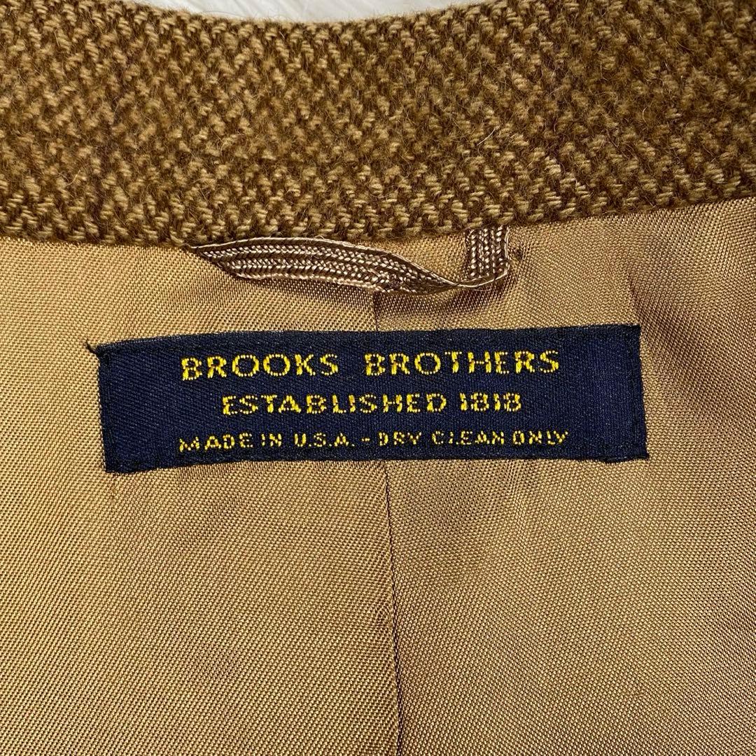 キャメル100%✨USA製ブルックスブラザーズヴィンテージツイードジャケットXL