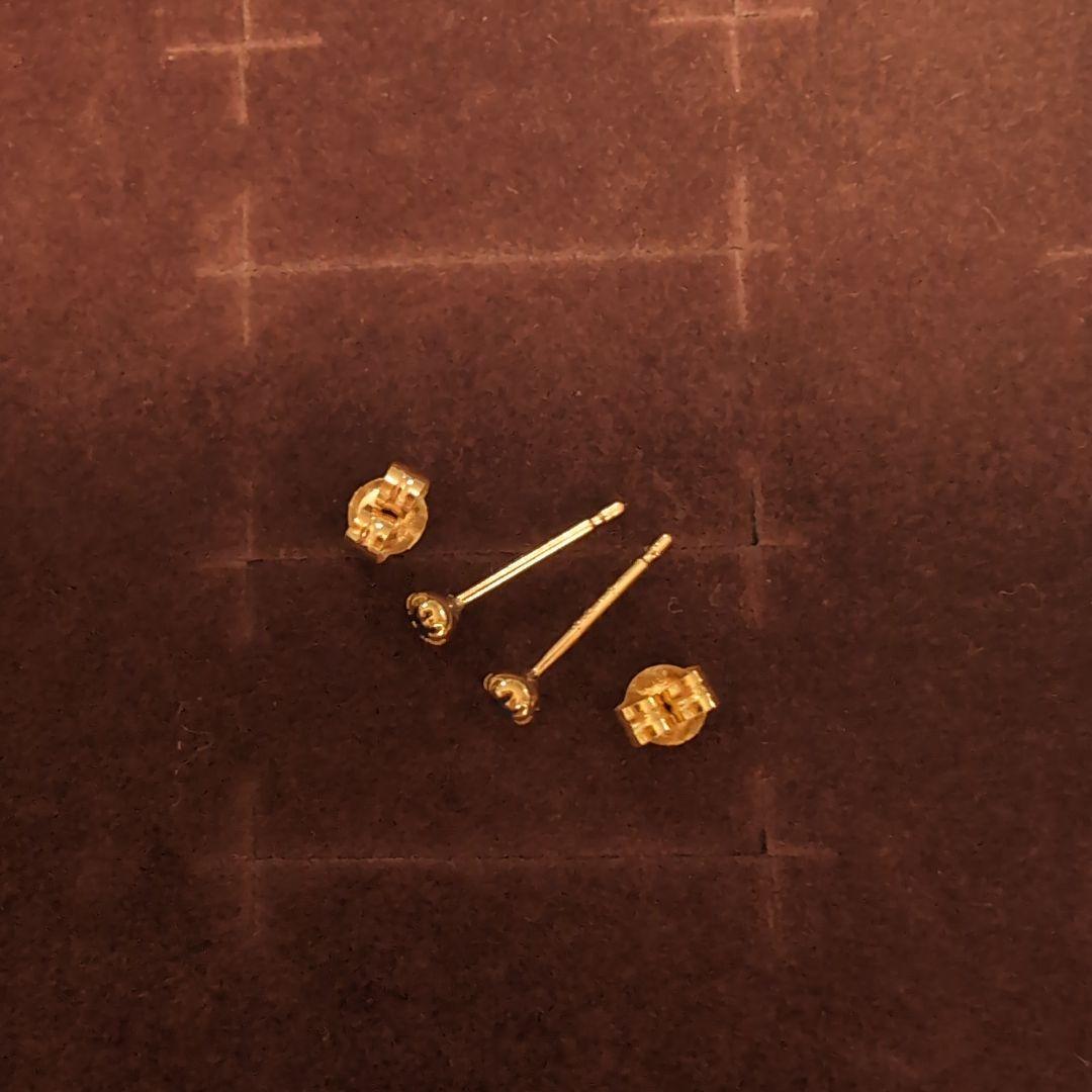 【Ruuu】ete　18K　フルール　ピアス　サファイヤ　9月