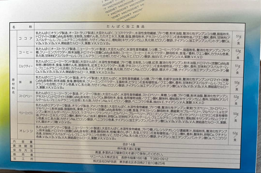 サニーヘルス　マイクロダイエット　14食