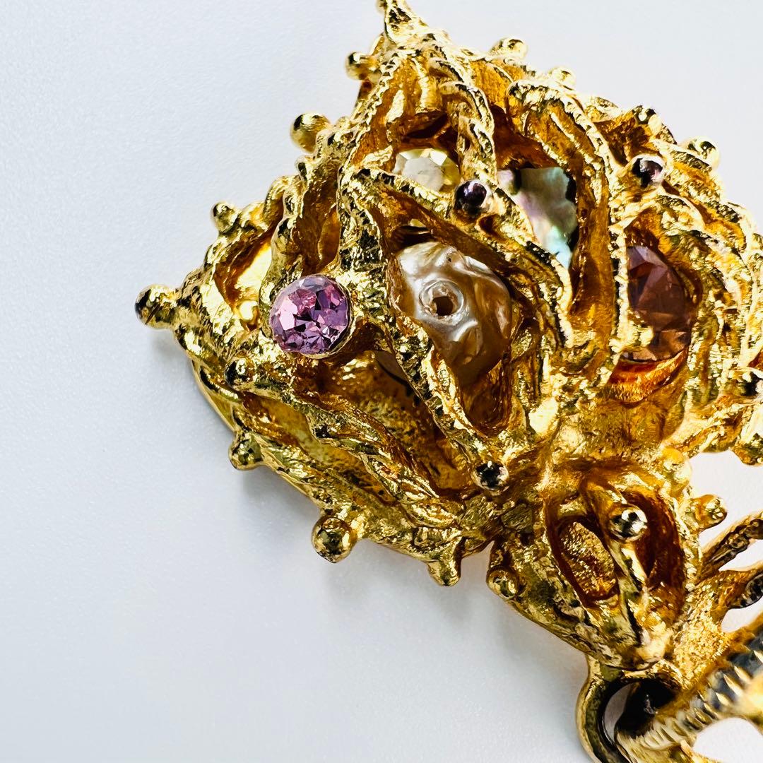 Christian Lacroix ラクロア ネックレストップ ストーンビーズ.