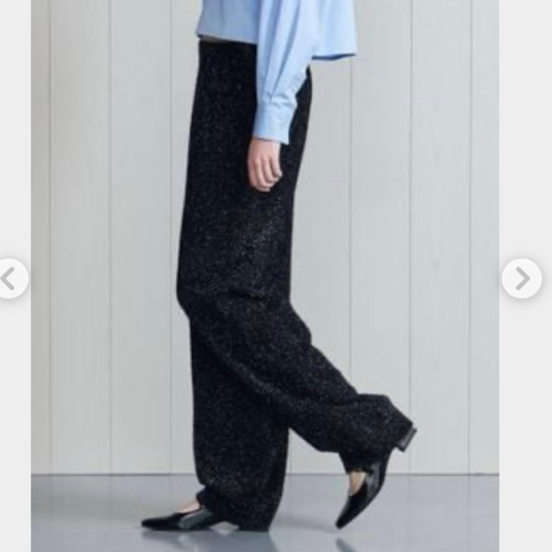 【新品タグ付】H beauty & youth スパークルニットパンツ　ラメ