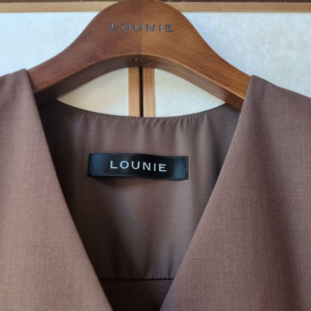 極美品　ルーニィ♥麻調コンビネゾン　ブラウン　38　ホームクリーニング可能