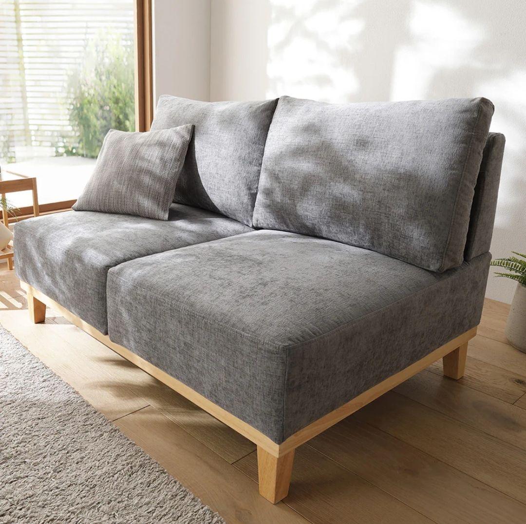 アームレスソファ REAGLE リーグル　 2人掛けソファ グレー