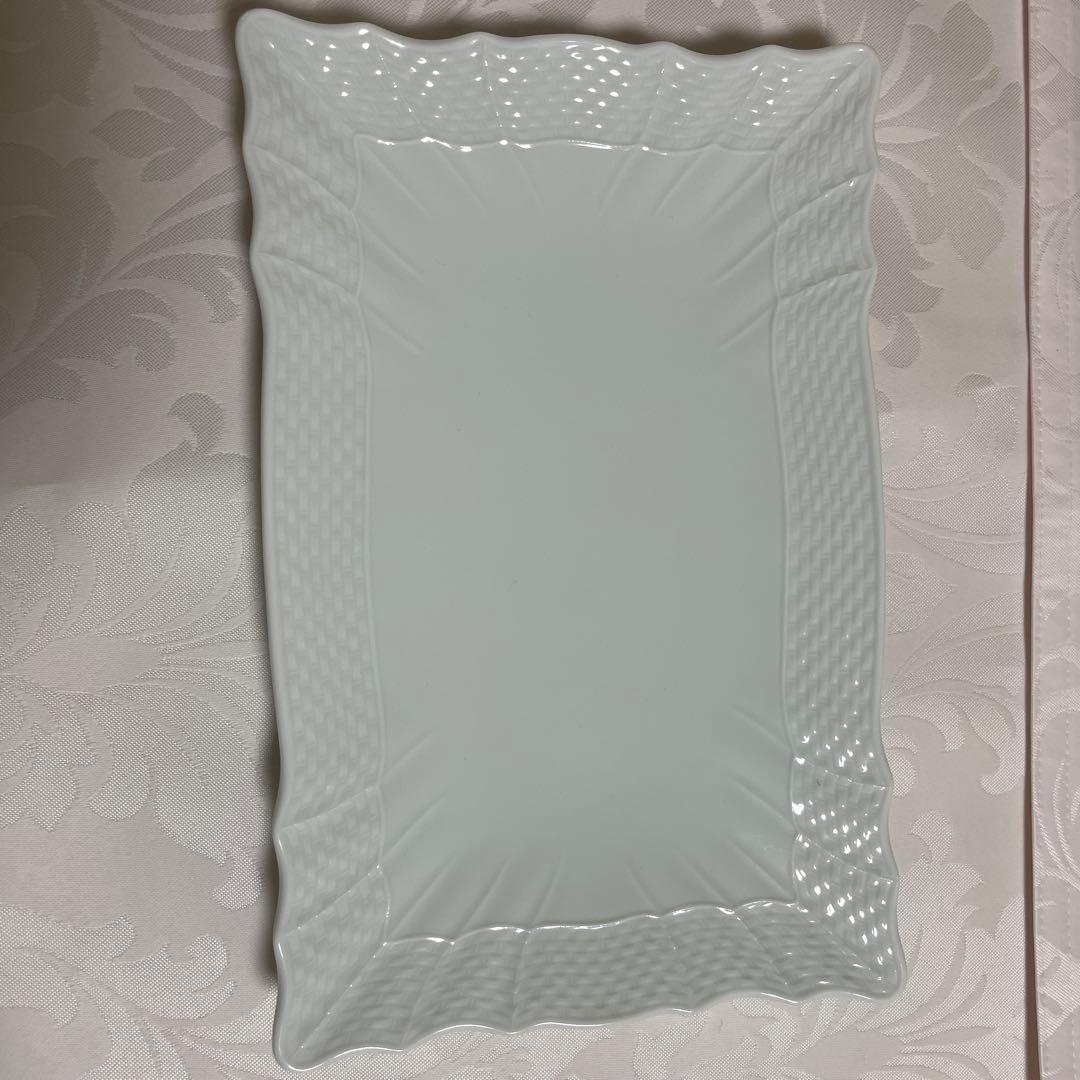 リチャードジノリベッキオホワイト長方形皿 4枚セット