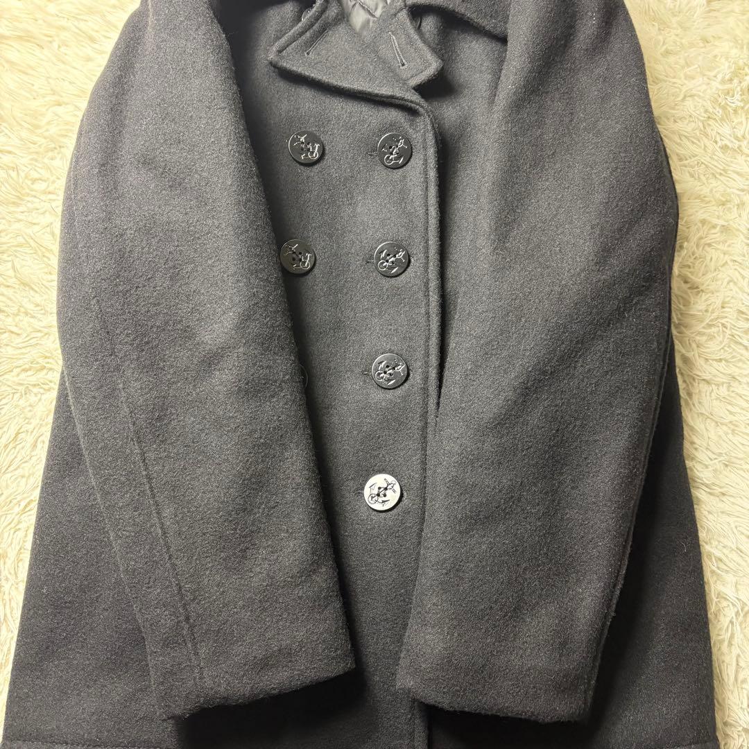 40サイズ　schott ピーコート　740 キルティング　USA製　ネイビー