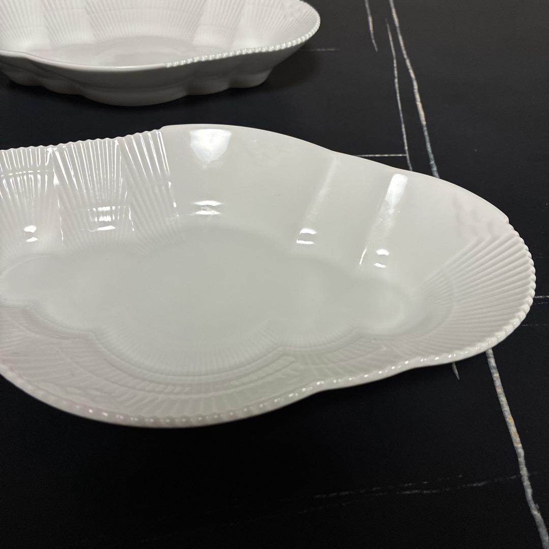 ロイヤルコペンハーゲン ホワイトエレメンツ　オーバルディッシュ　23㎝　3枚