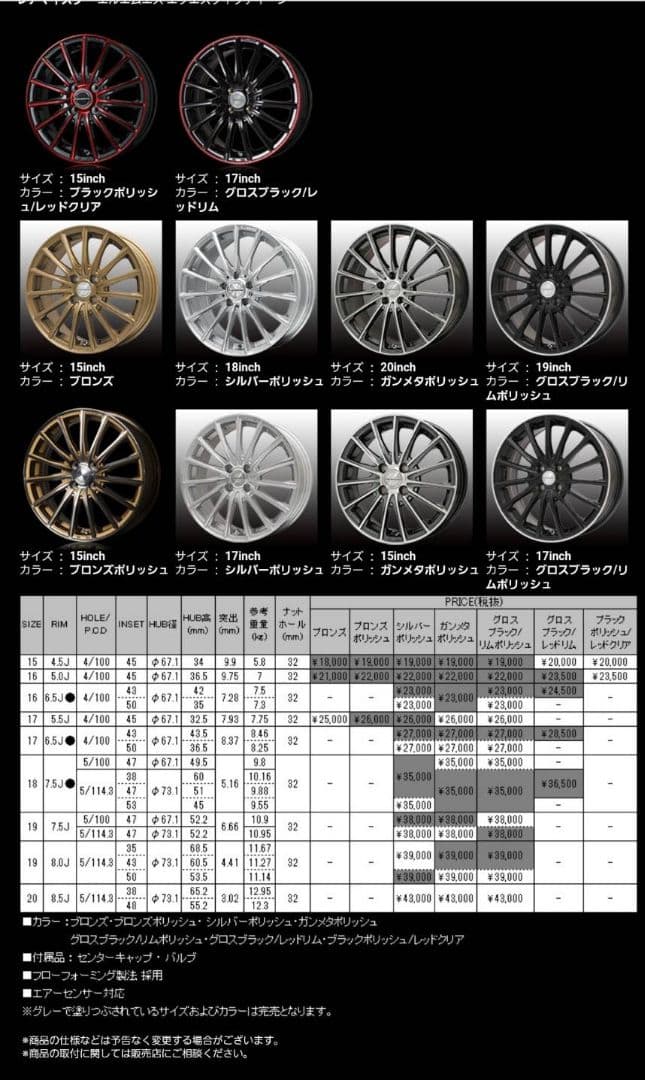 【超美品】レアマイスター　LMS　20インチ　アルミホイール　4本