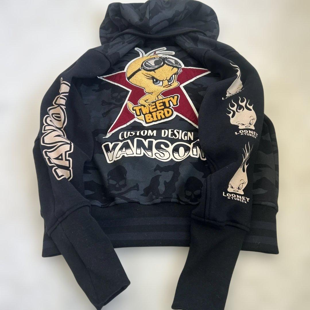 VANSON ツイーティー フード付きスタジャン