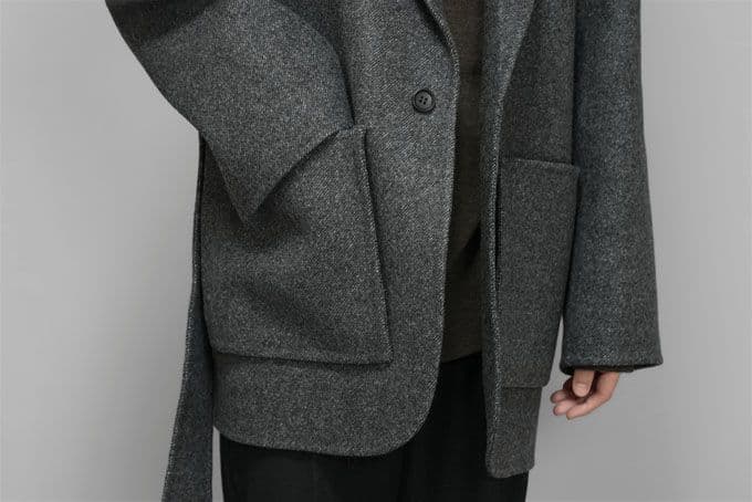 postelegant ウールリバーショートコート