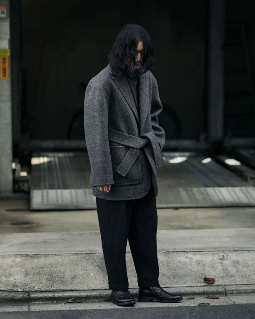 postelegant ウールリバーショートコート