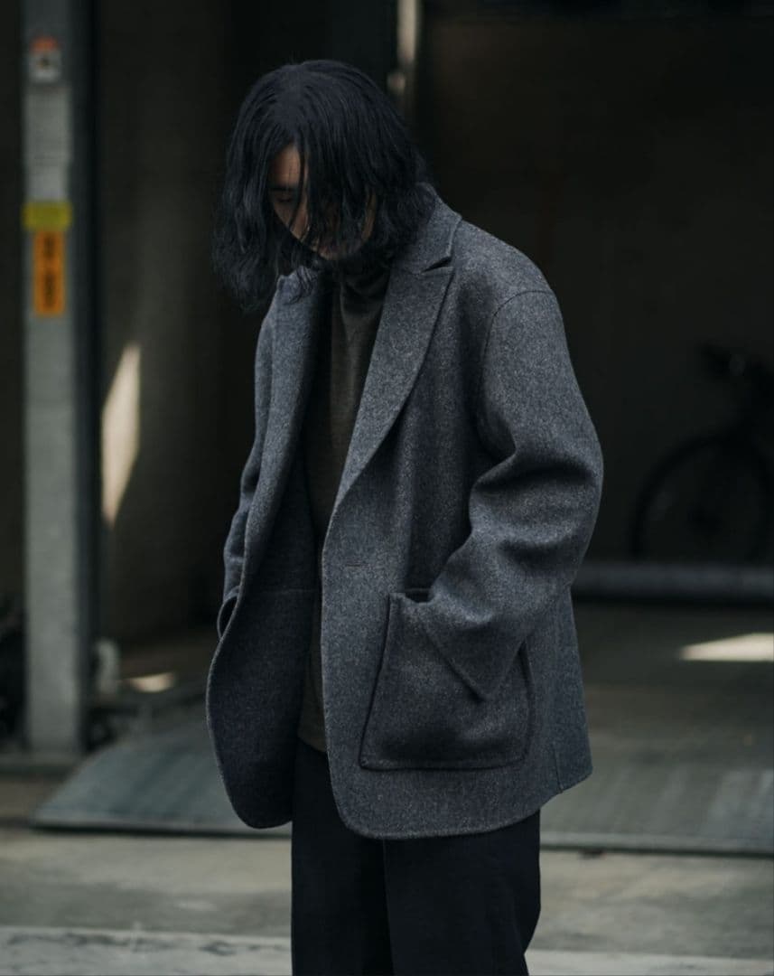 postelegant ウールリバーショートコート