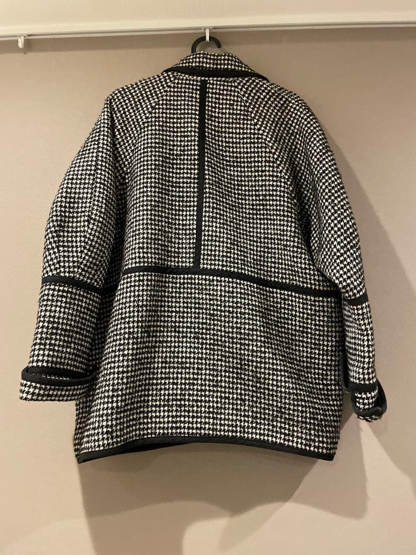 CLANE オーバーサイズ チェスターコート 白黒チェック