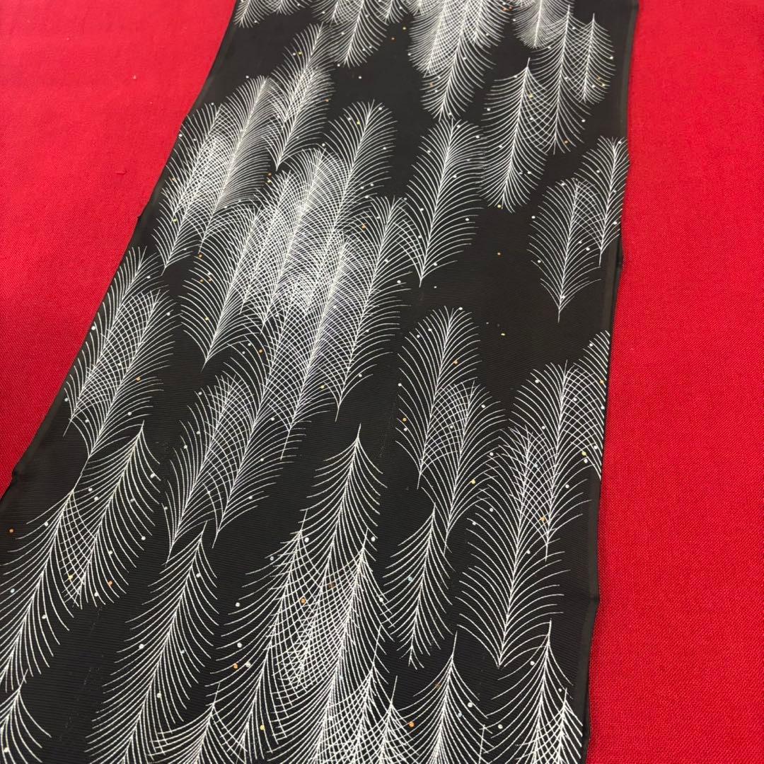 黒地　絽の反物　正絹100% 未使用