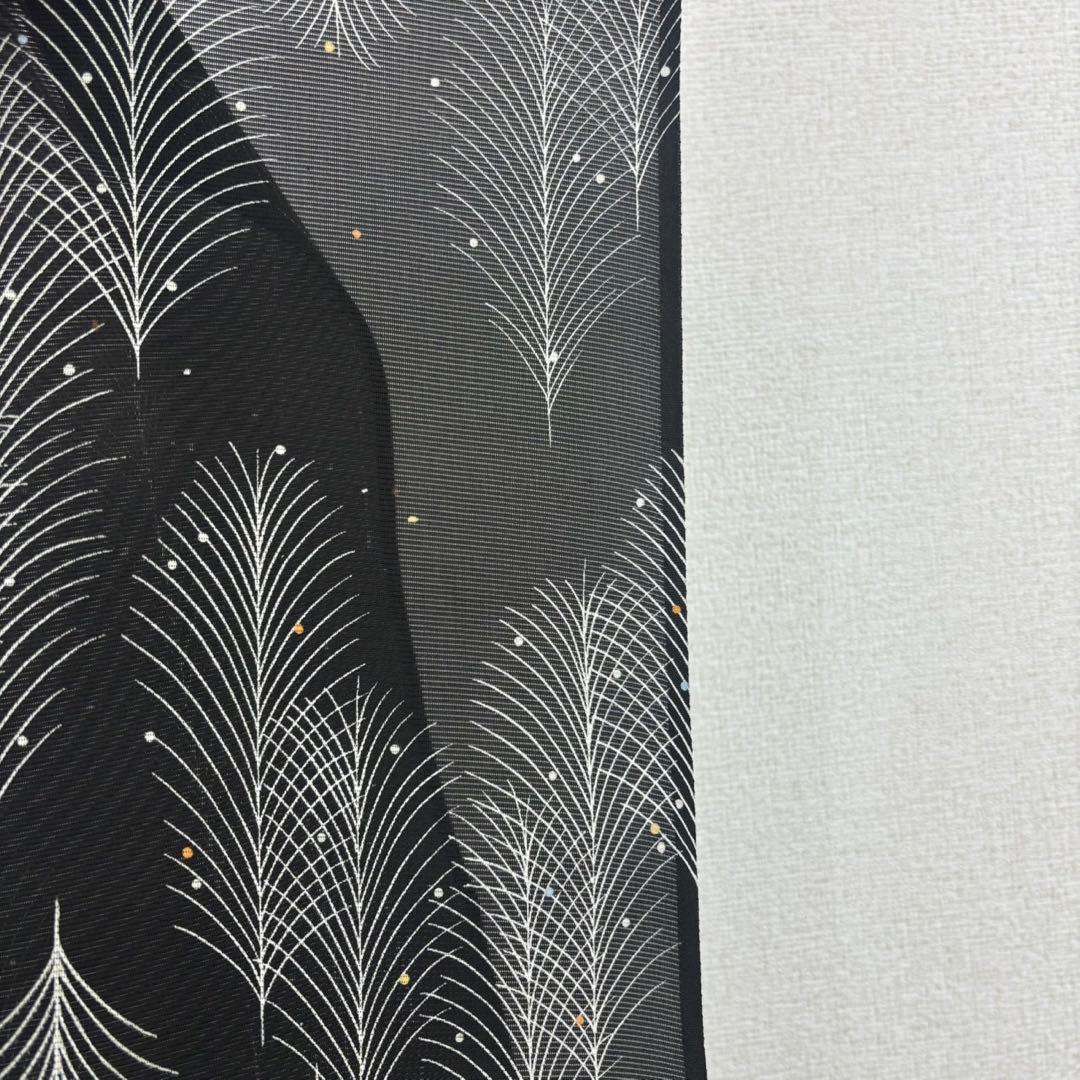 黒地　絽の反物　正絹100% 未使用