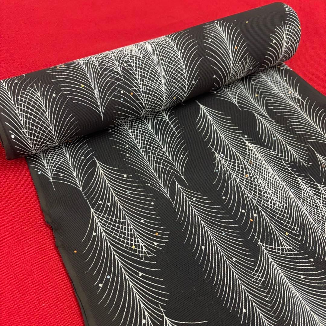 黒地　絽の反物　正絹100% 未使用