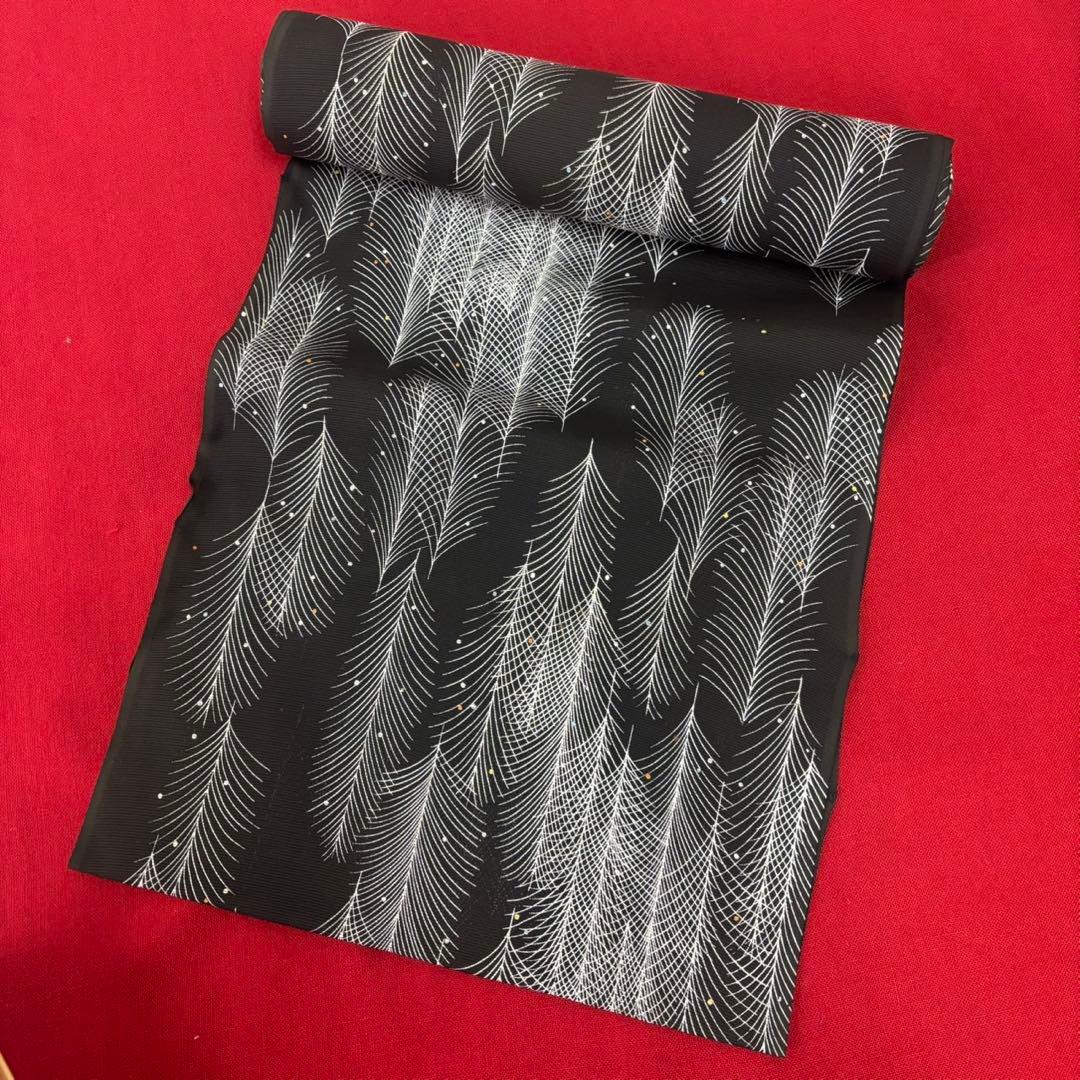 黒地　絽の反物　正絹100% 未使用
