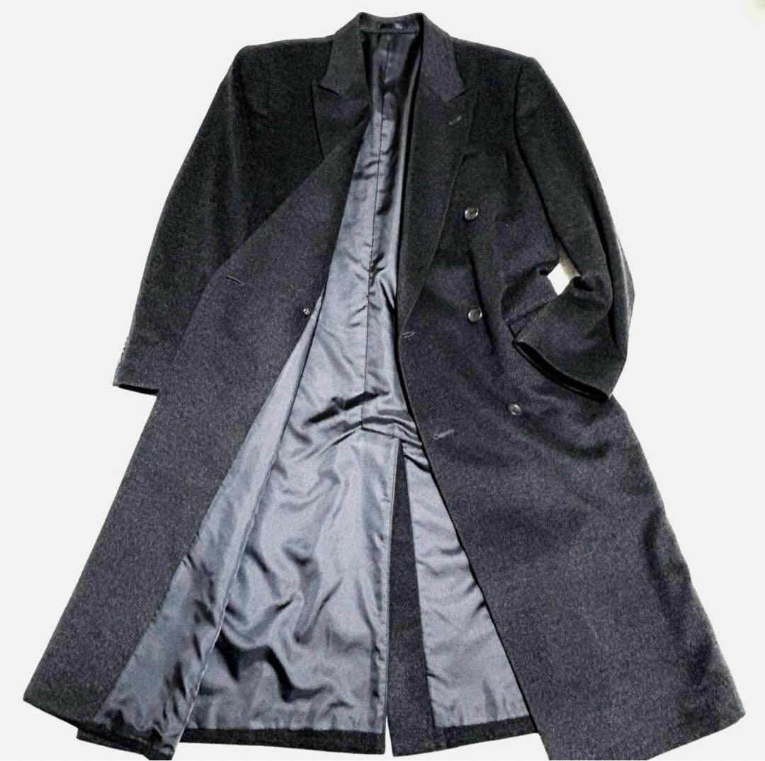 ピュアカシミヤ　チェスターコート　ダブル　マキシ丈　オーバーサイズ