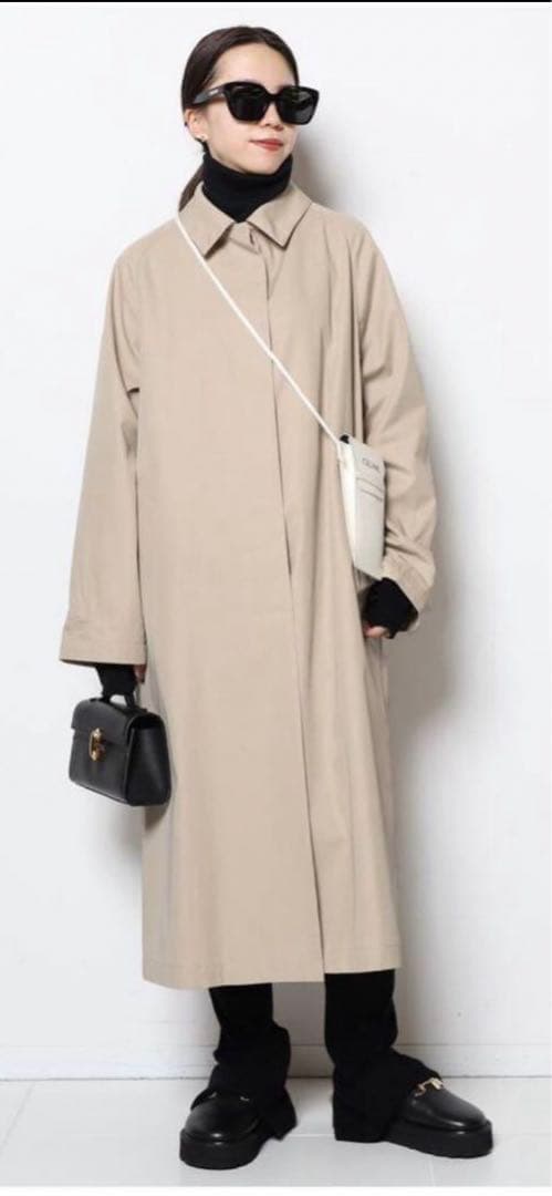 美品ドゥーズィエムクラス ステンカラーコート