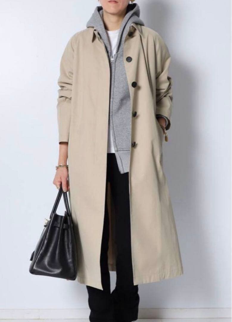 美品ドゥーズィエムクラス ステンカラーコート