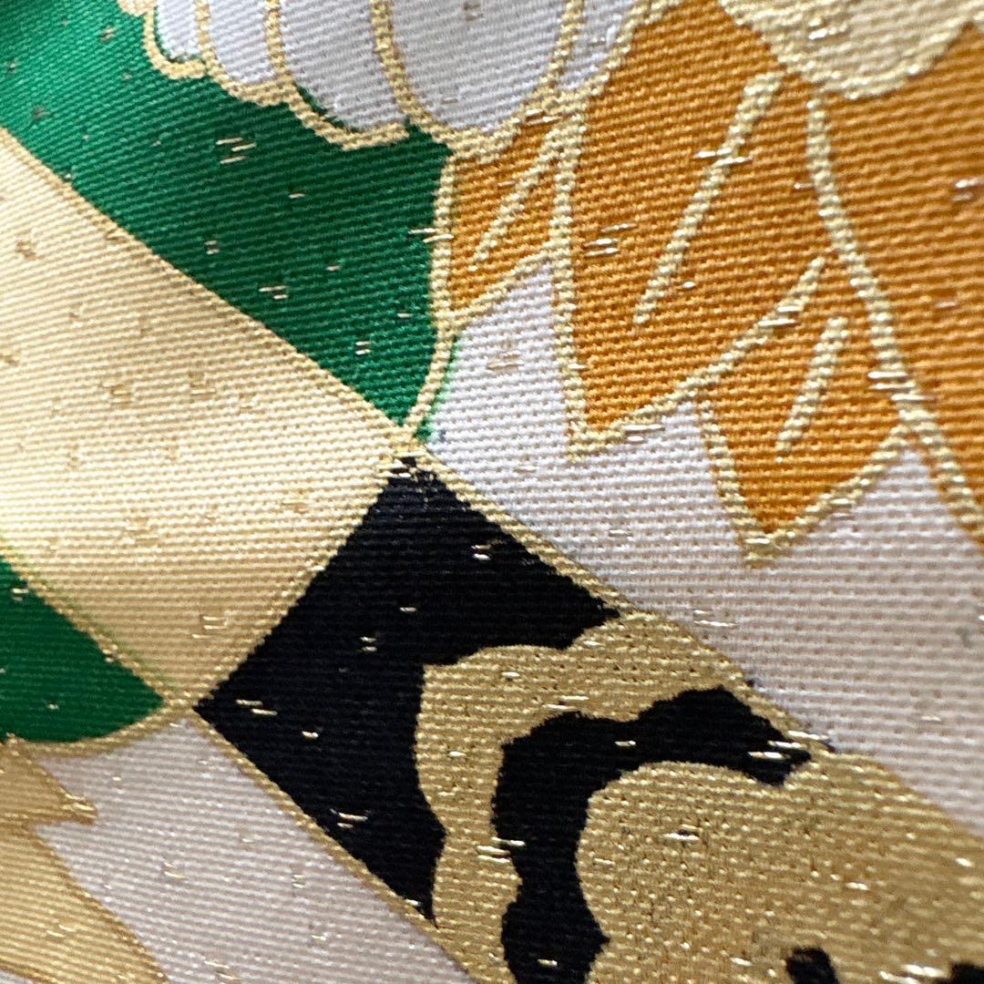 (う3)雅宴向鶴✨豪華絢爛な光を放つ金彩や格子模様のアンティーク振袖㊗️④点セット