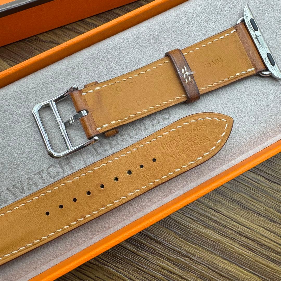 2424 Apple Watch エルメス　ブラウン　ドゥブルトゥール　二重