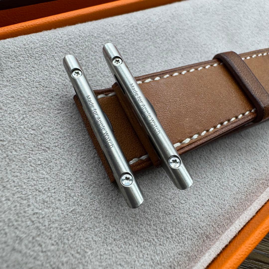 2424 Apple Watch エルメス　ブラウン　ドゥブルトゥール　二重