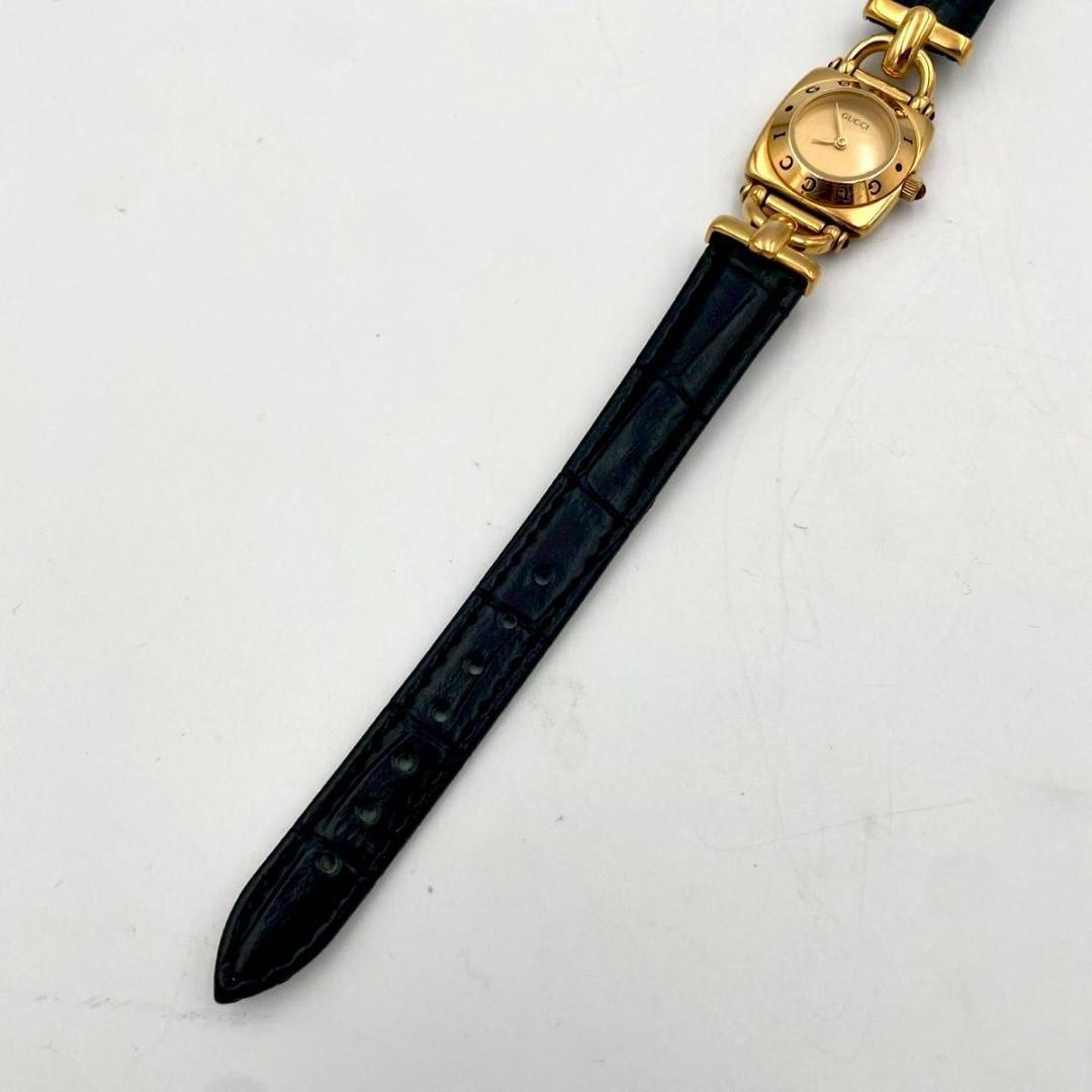 329 新品ベルト グッチ 6300L 腕時計 クォーツ ホースビット 新品電池