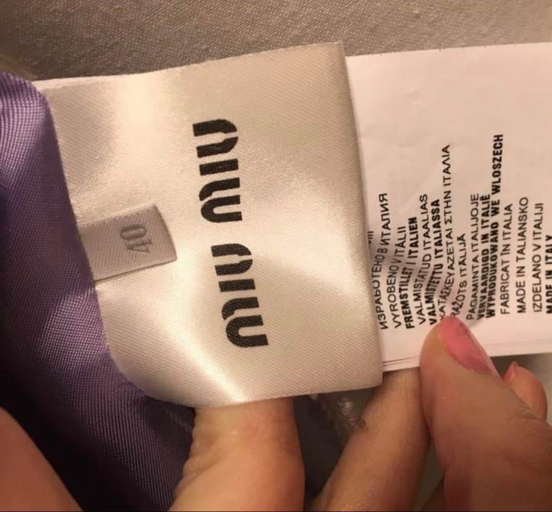 【最終値下げ】美品　miumiu ラベンダー色コート　サイズ40